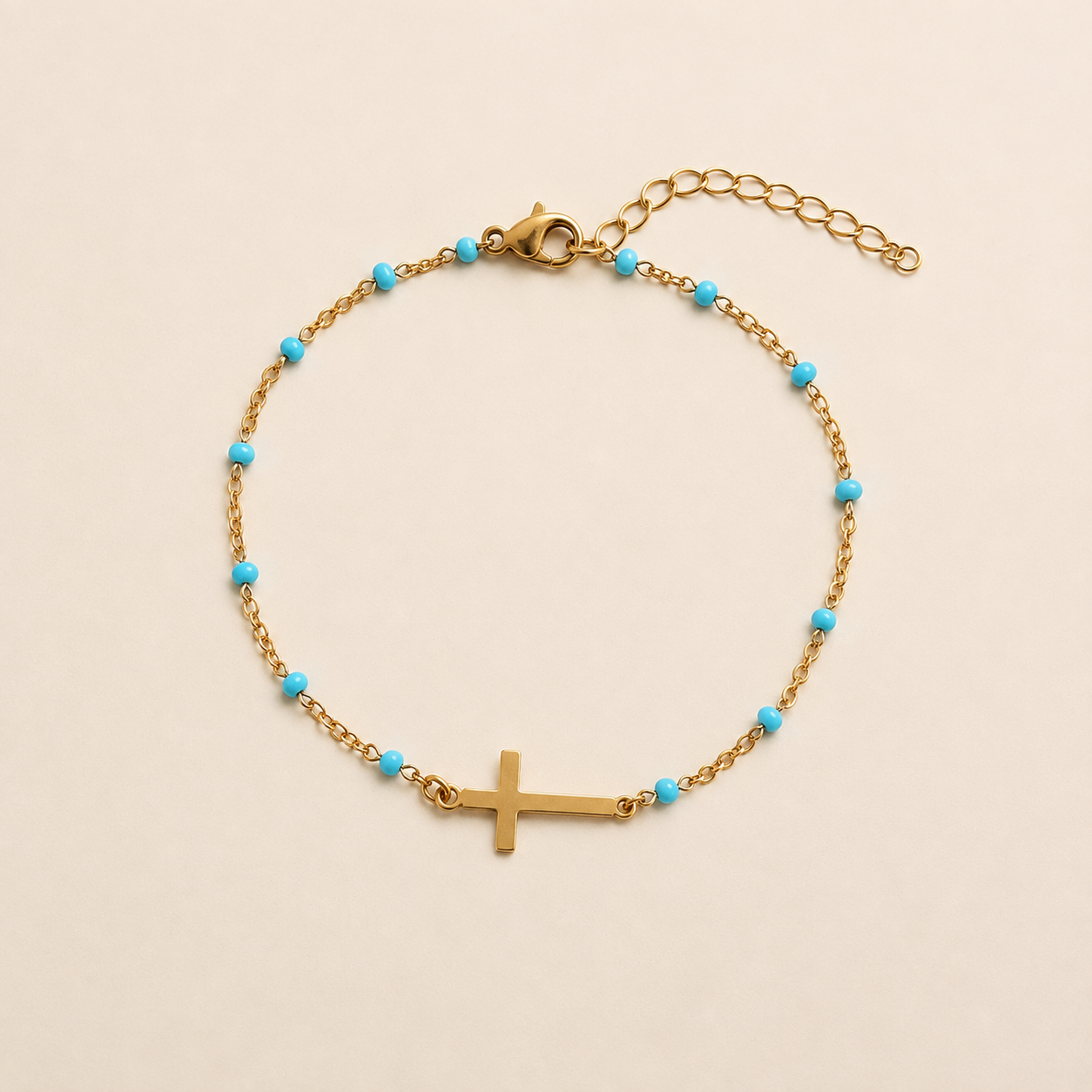Bracelet Croix Bleu